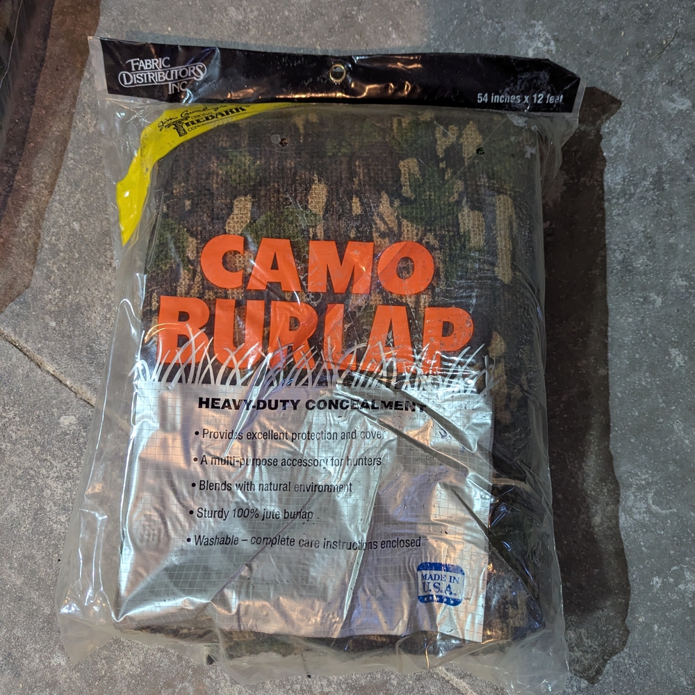NWT Heavy Duty Camo Burlap 54" X 12'